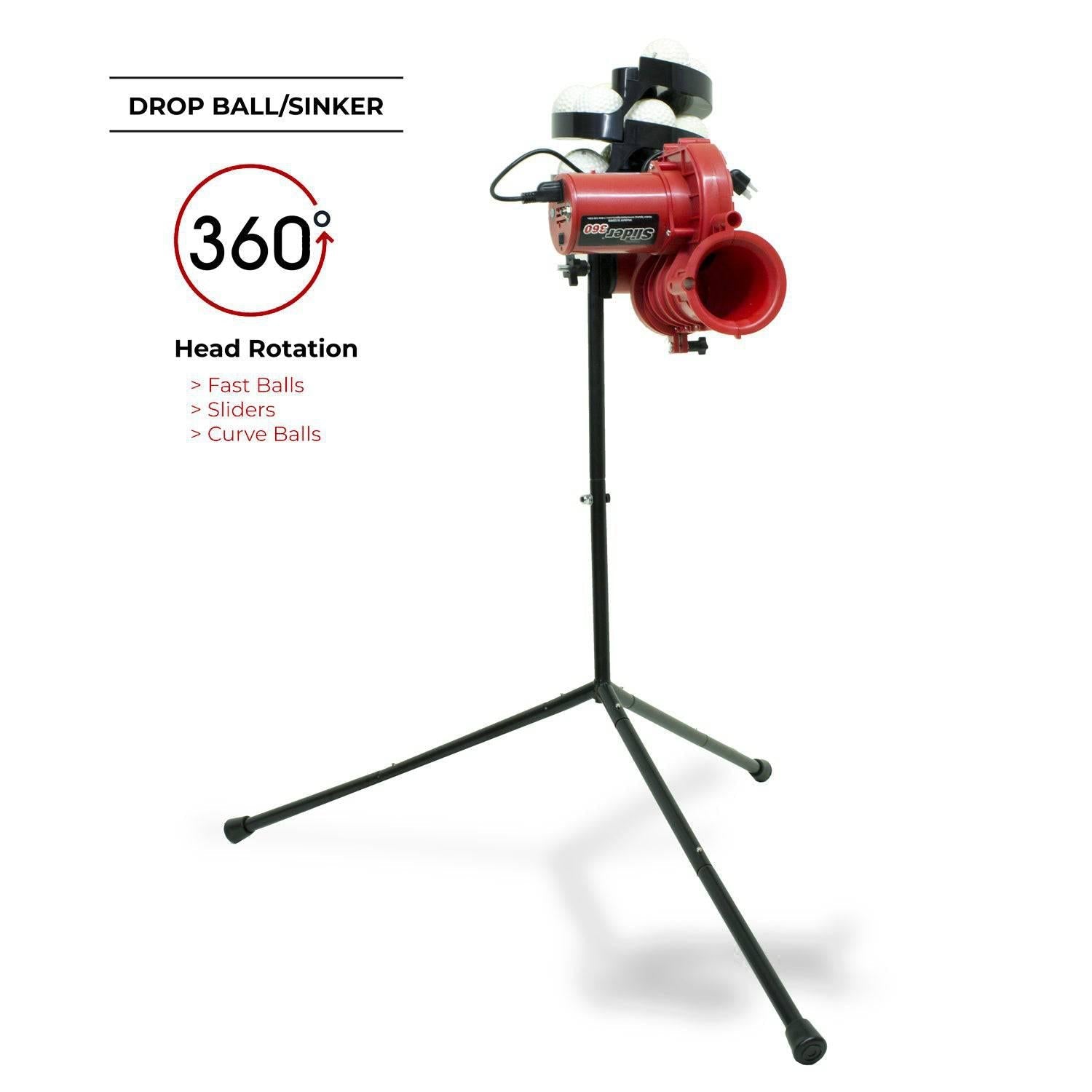 Heater Sports Slider Machine with Ball Feeder & Power Alley Cage