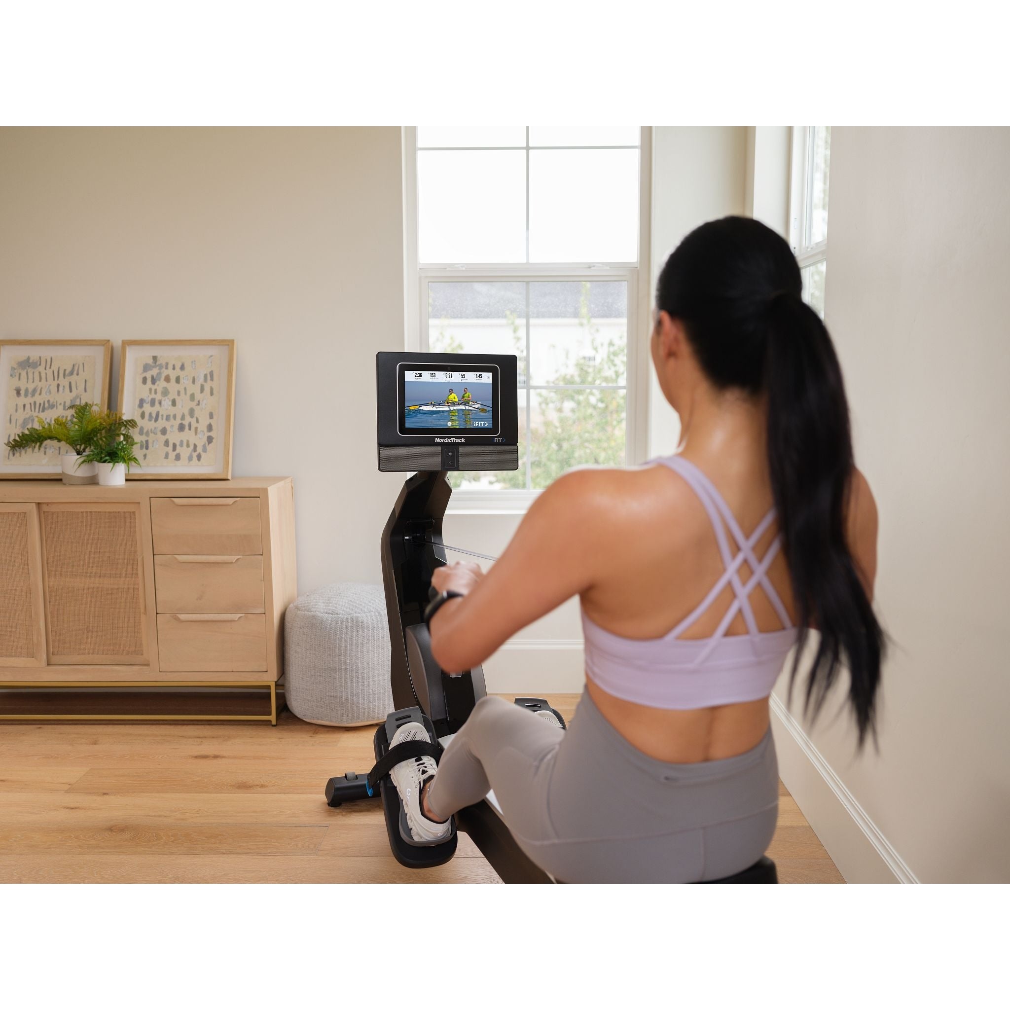 NordicTrack RW700; iFIT-enabled Rower with 10" Pivoting Touchscreen