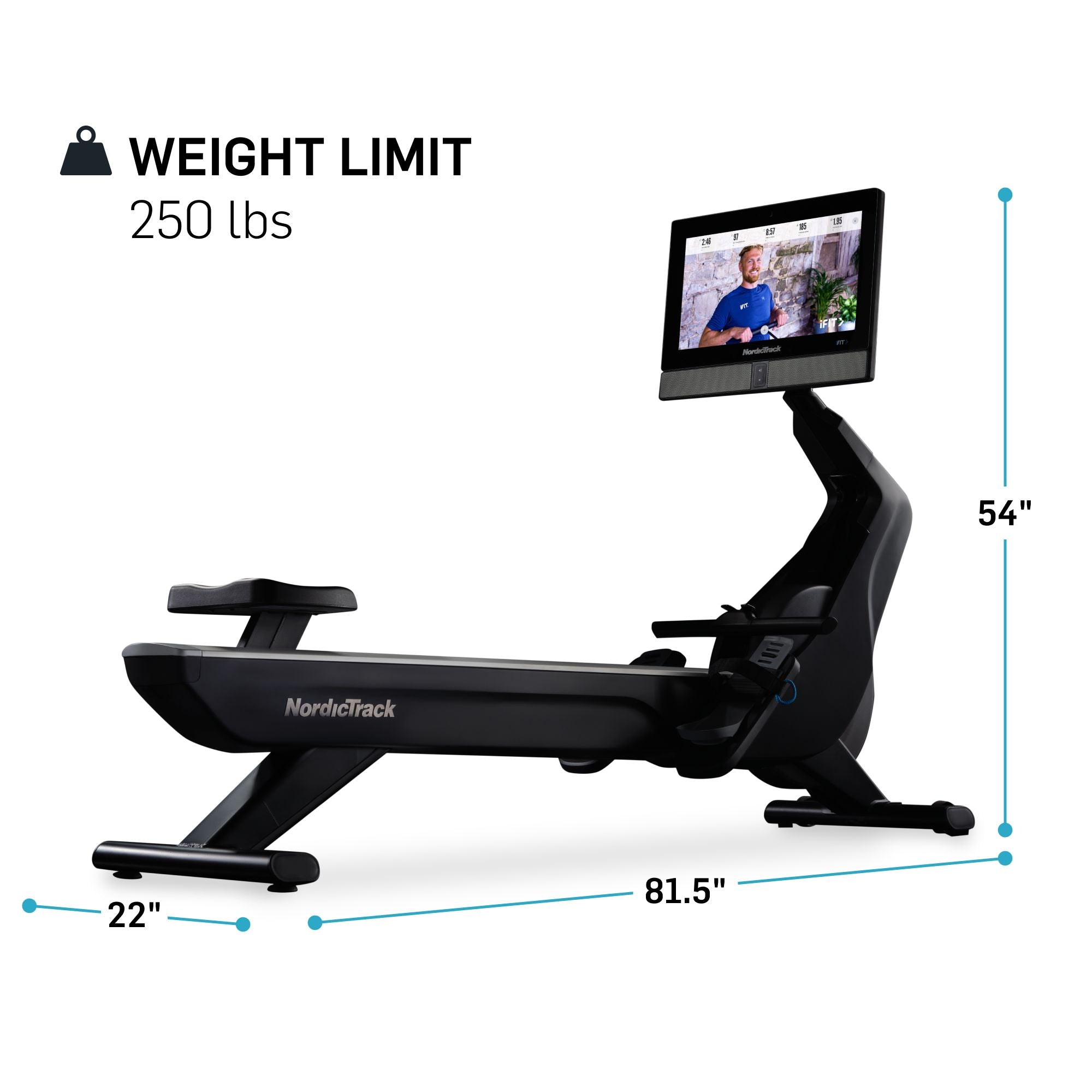 NordicTrack RW900; iFIT-enabled Rower with 22" Pivoting Touchscreen