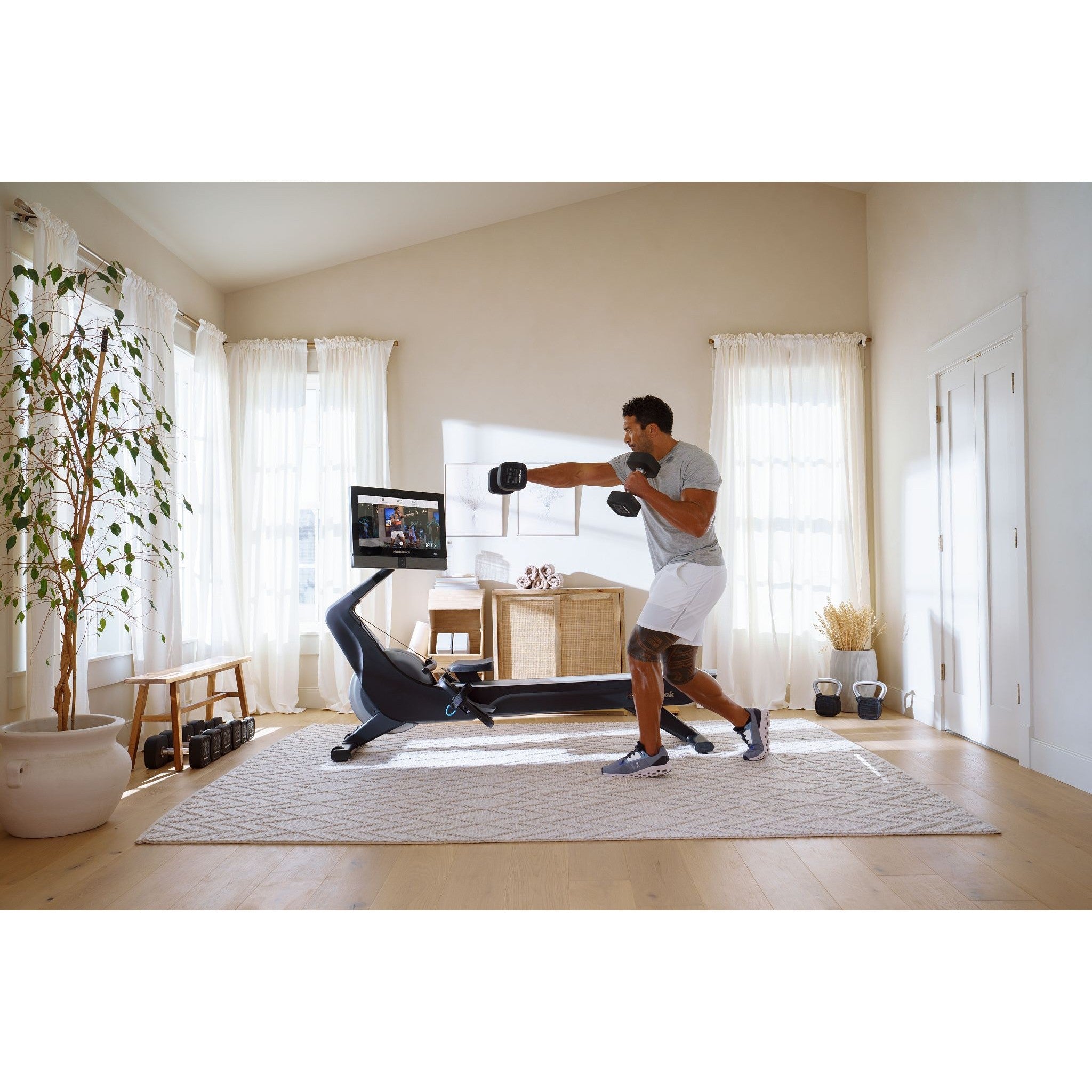 NordicTrack RW900; iFIT-enabled Rower with 22" Pivoting Touchscreen