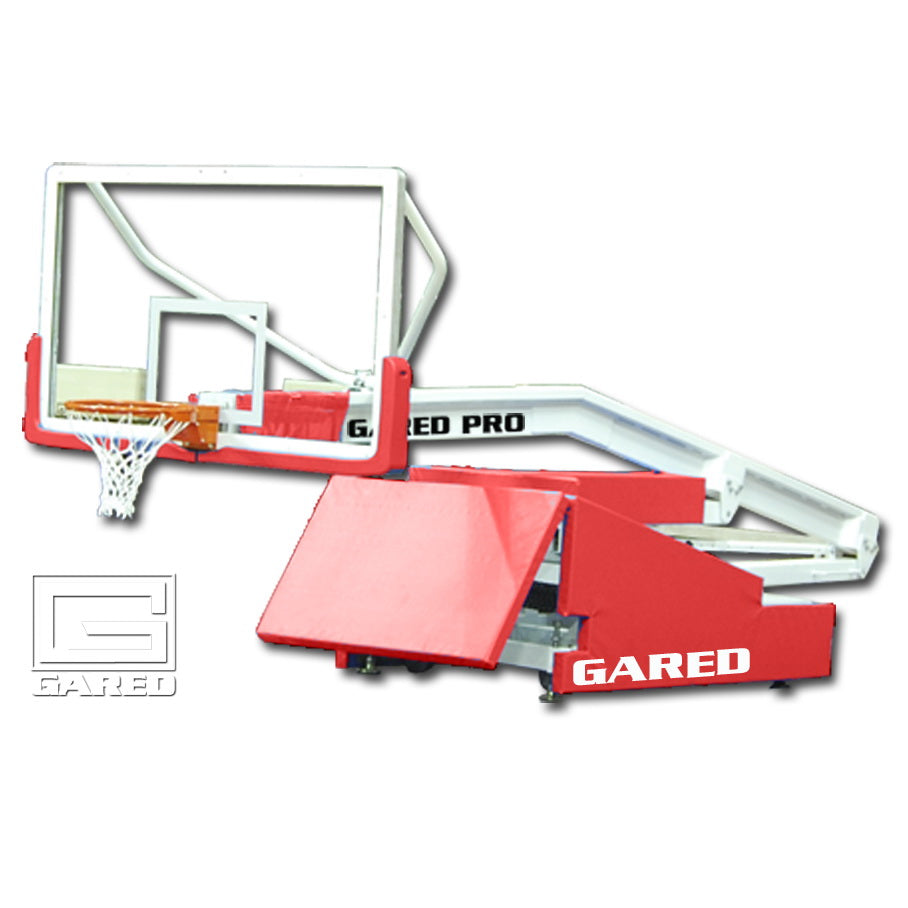 Gared Pro S Spring-Lift Portable Basketball Backstop, 10' 8