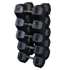 Body Solid Rubber Hex Dumbbell Sets - SDRS