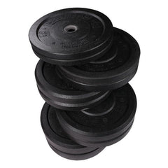 Body-Solid Premium Bumper Plates OBPH With Black Olympic Bar Set