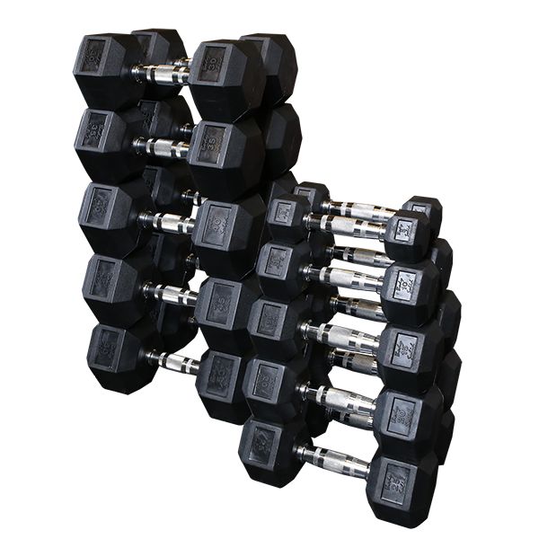 Body Solid Rubber Hex Dumbbell Sets - SDRS