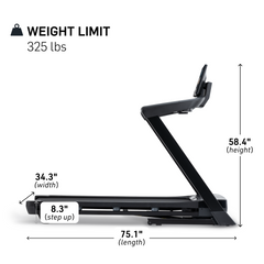 NordicTrack T Series 10 Treadmill with 10" Tilting Touchscreen and Compact Design