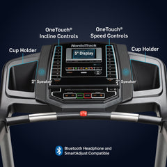 NordicTrack T 6.5 S; Treadmill for Running and Walking with 5" Display and SpaceSaver Design