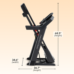ProForm Carbon TLX; Treadmill for Walking and Running with Built-In Fan and SpaceSaver Design