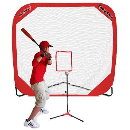 Flop Top Batting Tee & Spring Away 7' x 7' Pop-Up Net