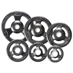 York Barbell 2″ Iso-Grip Rubber Encased Steel Olympic Plate Sets