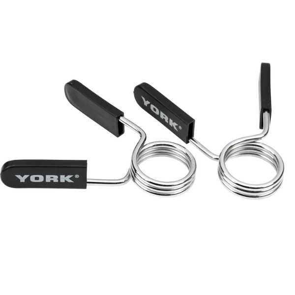 York Barbell 2″ Spring Collars - Chrome / Bulk (Pair)