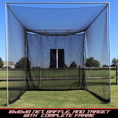 Cimarron 10x10x10 Masters Golf Net w/ Complete Frame CM-MAS10GNCF