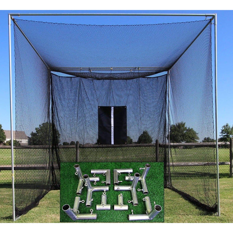 Cimarron 10x10x10 Masters Golf Net w/ Frame Corner Kit CM-MAS10GNTC