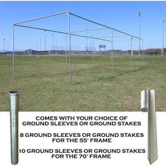 Cimarron 2" Complete Stand-Alone Batting Cage Frame