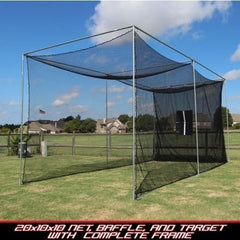 Cimarron 20x10x10 Masters Golf Net w/ Complete Frame CM-MAS20GNCF