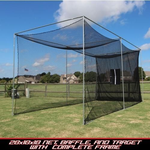 Cimarron 20x10x10 Masters Golf Net w/ Complete Frame CM-MAS20GNCF