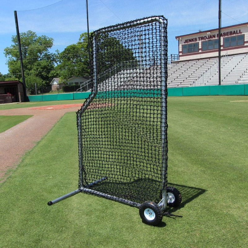 Cimarron 7' x 4' #84 Pitchers L-Screen w/ Wheels CMH-7x484PLNFW