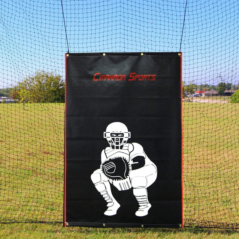 Cimarron Sports 4x6 Vinyl Backstop with Catcher Image CM-4x6CVBS