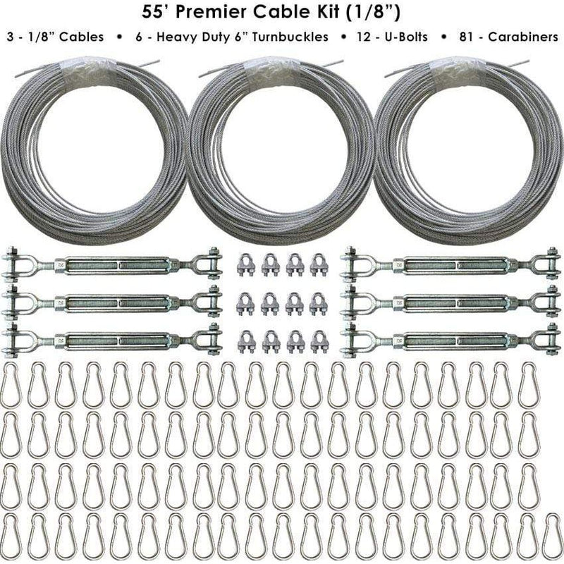 Cimarron Sports 55' Indoor Premier Batting Cage Cable Kits