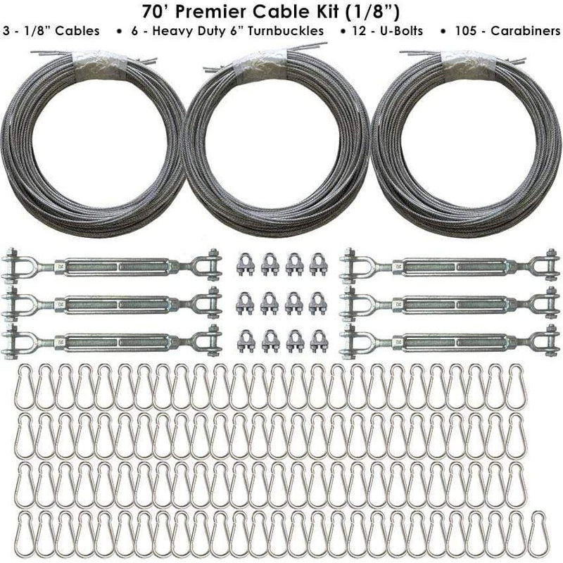 Cimarron Sports 70' Indoor Premier Batting Cage Cable Kits