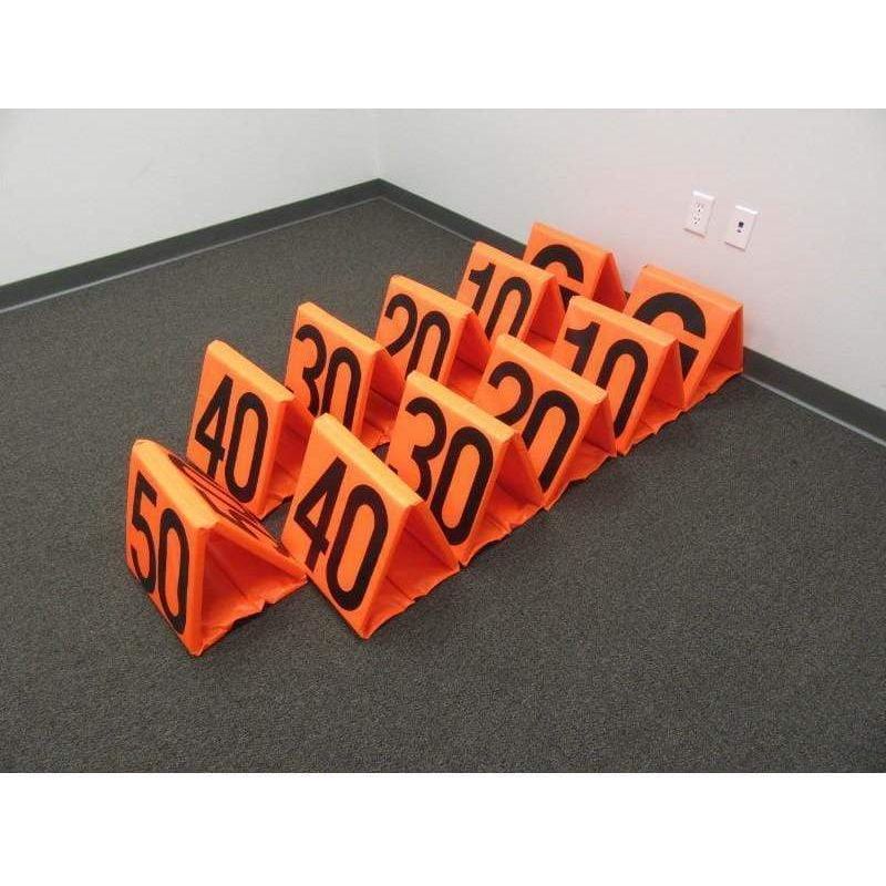 First Team Football Side Line Markers - Black on Orange FT6000SLM