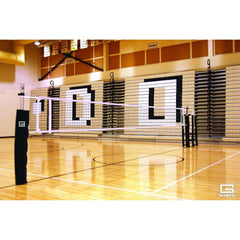 Gared Rallyline Scholastic 3-1/2" OD Telescopic One-Court Volleyball System 6100