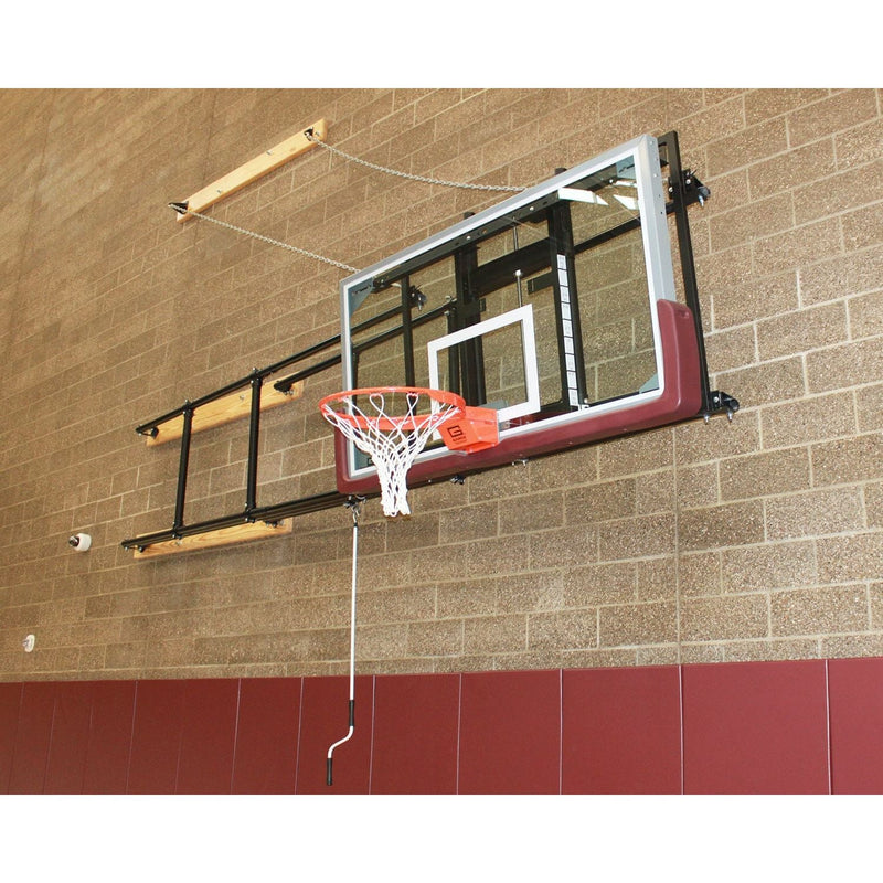 Gared 42” X 72” Side Fold Basketball Wall Mounted Package w/ Manual Height Adjuster