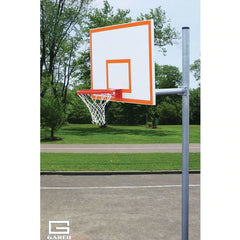 Gared Economy 3-1/2" O.D. Straight Post Basketball Package with Acrylic Backboard