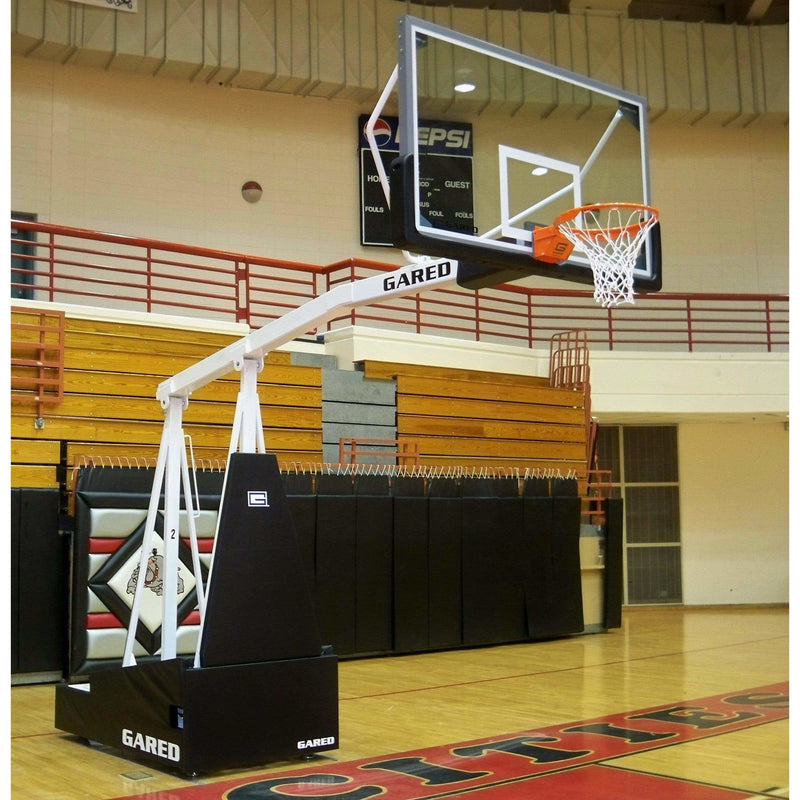 Gared Hoopmaster 5 Spring-Lift Collegiate/High School Indoor Portable Basketball Hoop 9405