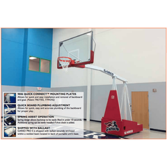 Gared Hoopmaster 5 Spring-Lift Collegiate/High School Indoor Portable Basketball Hoop 9405