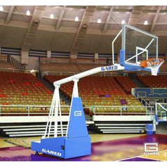 Gared Hoopmaster 8 Spring-Lift Collegiate/High School Indoor Portable Basketball Hoop 9408