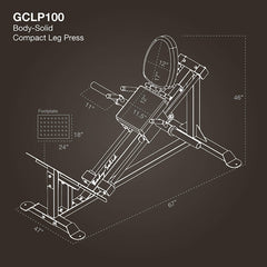 Body Solid GCLP100 Compact Leg Press Machine