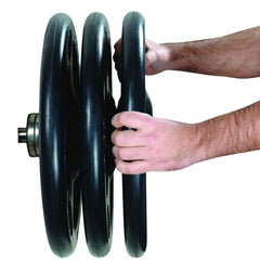 York Barbell Steel ISO-GRIP 300lb Plate and Barbell Set