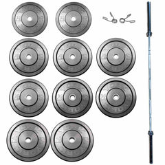 York Barbell USA Black Rubber Bumper Plate & Barbell Sets